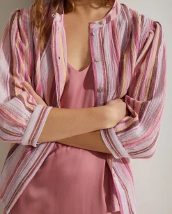 YERSE Shirts And Blouses^Print Cotton Shirt Malva