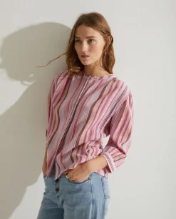 YERSE Shirts And Blouses^Print Cotton Shirt Malva
