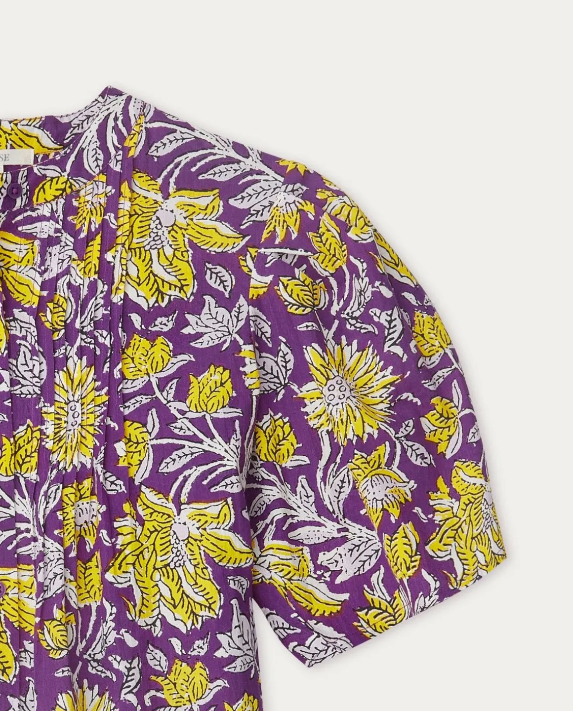 YERSE Shirts And Blouses^Print Cotton Shirt Purple