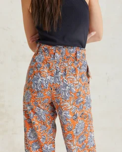 YERSE Trousers And Jeans^Print Cotton Trousers Orange