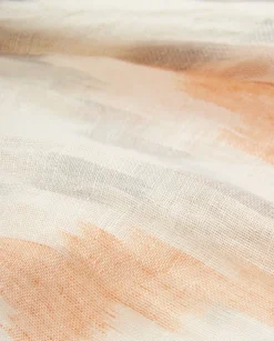 YERSE Scarves^Print Linen Scarf Orange