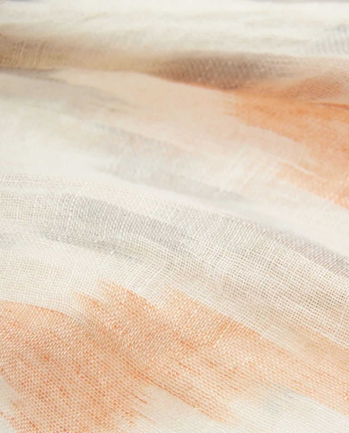 YERSE Scarves^Print Linen Scarf Orange
