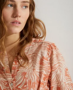 YERSE Dresses And Jumpsuits^Print Organic-Cotton Dress Orange