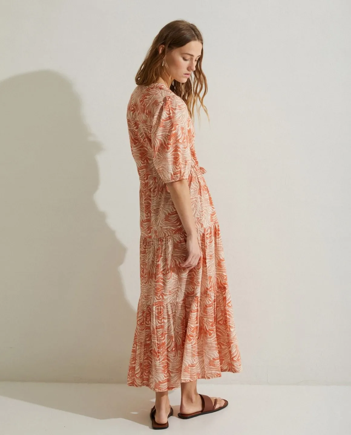 YERSE Dresses And Jumpsuits^Print Organic-Cotton Dress Orange