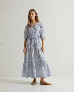 YERSE Dresses And Jumpsuits^Print Organic-Cotton Dress Blue