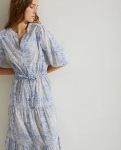 YERSE Dresses And Jumpsuits^Print Organic-Cotton Dress Blue