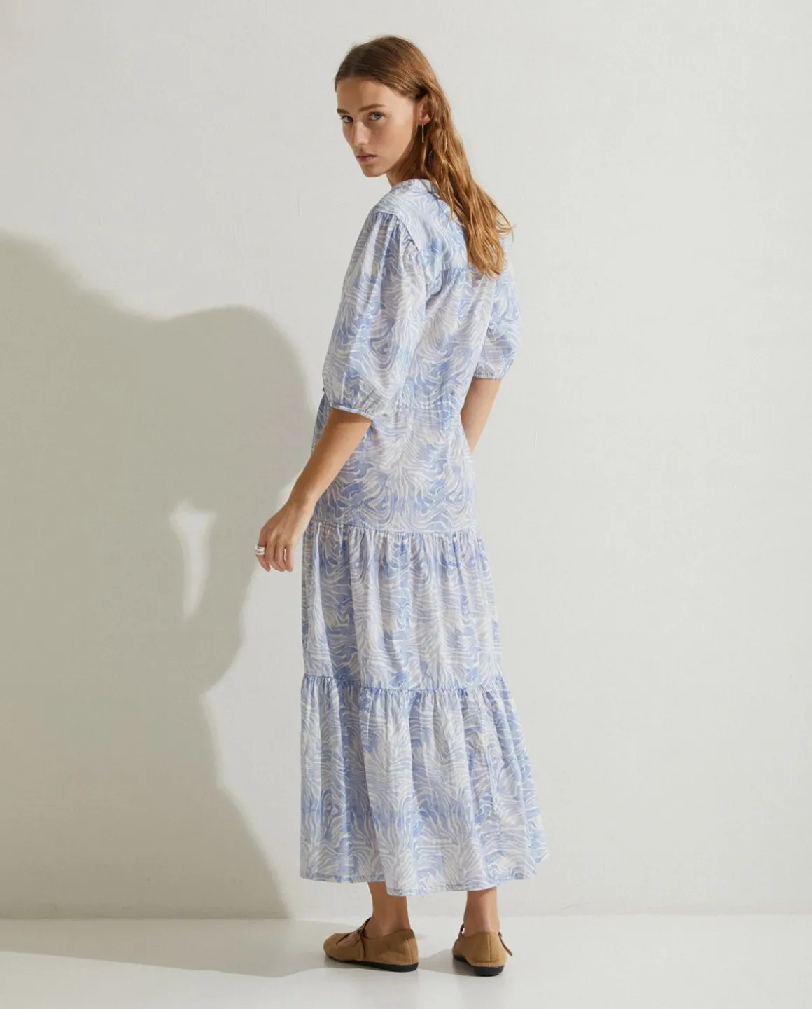 YERSE Dresses And Jumpsuits^Print Organic-Cotton Dress Blue