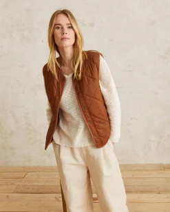 YERSE Jackets And Blazers^Quilted Water-Repellent Vest Chocolate
