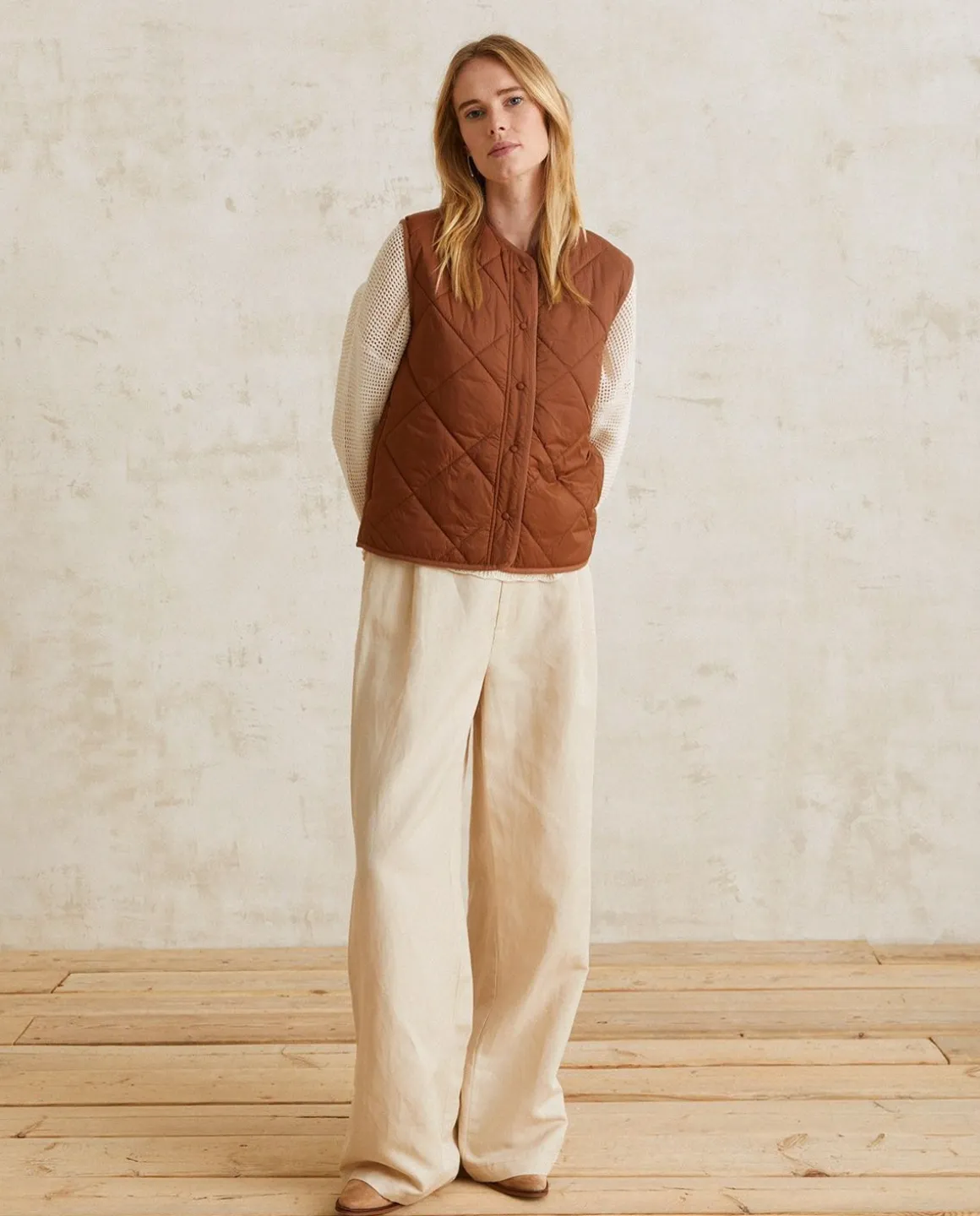 YERSE Jackets And Blazers^Quilted Water-Repellent Vest Chocolate