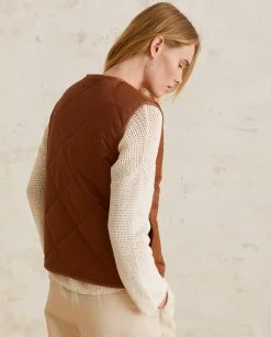 YERSE Jackets And Blazers^Quilted Water-Repellent Vest Chocolate
