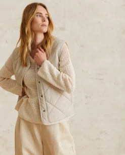 YERSE Jackets And Blazers^Quilted Water-Repellent Vest Natural