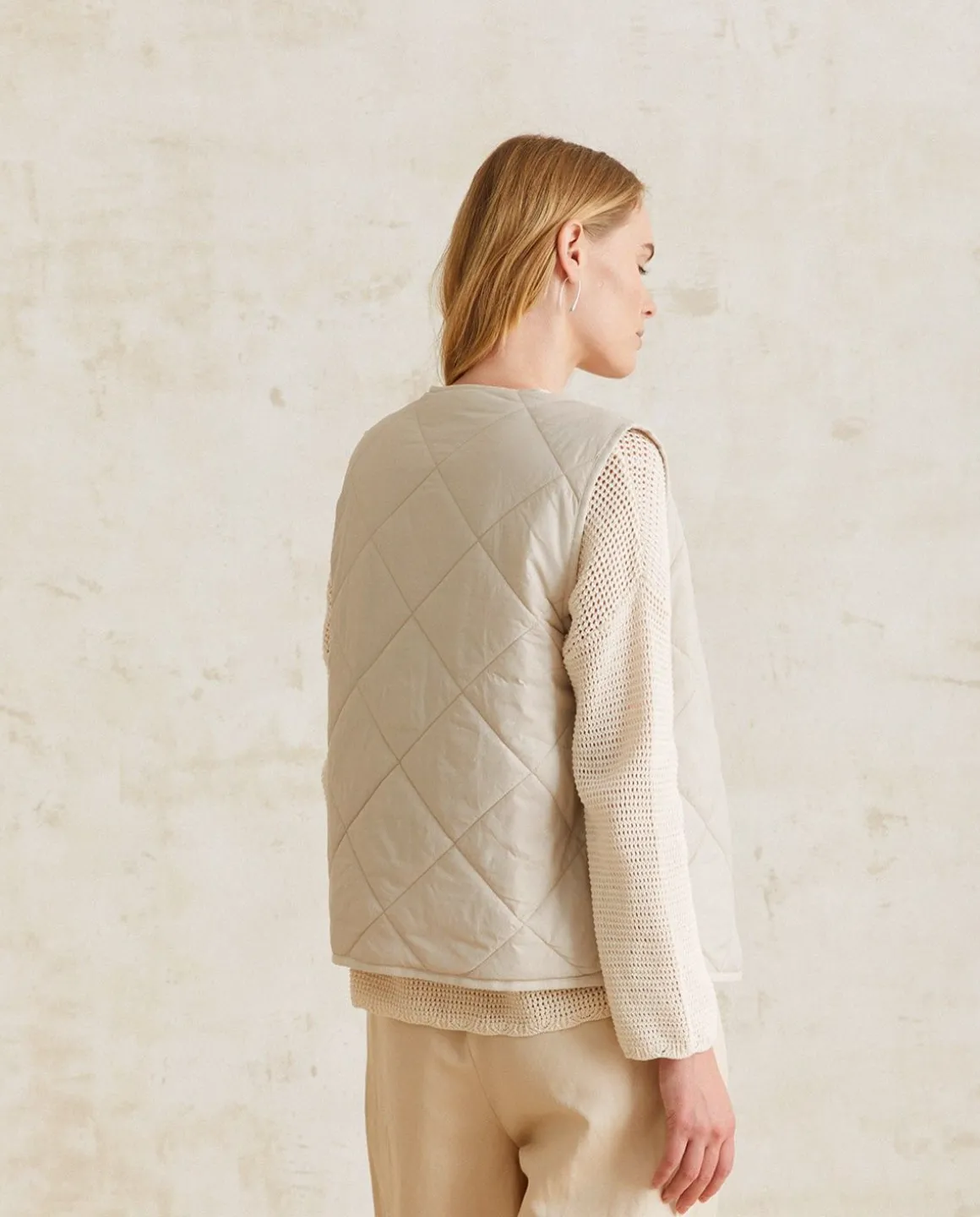 YERSE Jackets And Blazers^Quilted Water-Repellent Vest Natural