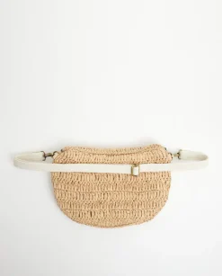YERSE Bags^Raffia Bum Bag Natural