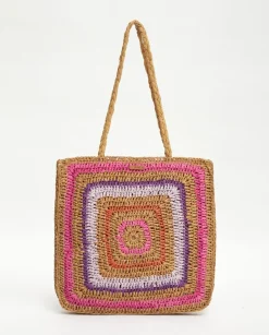 YERSE Bags^Raffia Maxi Bag Fuchsia