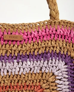 YERSE Bags^Raffia Maxi Bag Fuchsia