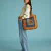 YERSE Bags^Raffia Maxi Bag Orange