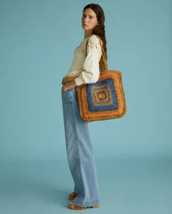 YERSE Bags^Raffia Maxi Bag Orange