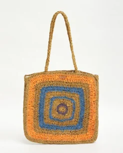 YERSE Bags^Raffia Maxi Bag Orange