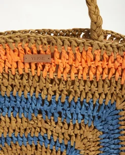 YERSE Bags^Raffia Maxi Bag Orange