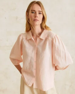 YERSE Shirts And Blouses^Romantic Cotton Blouse Pink