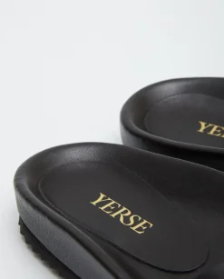 YERSE Shoes^Sandalia 100% Piel Negro