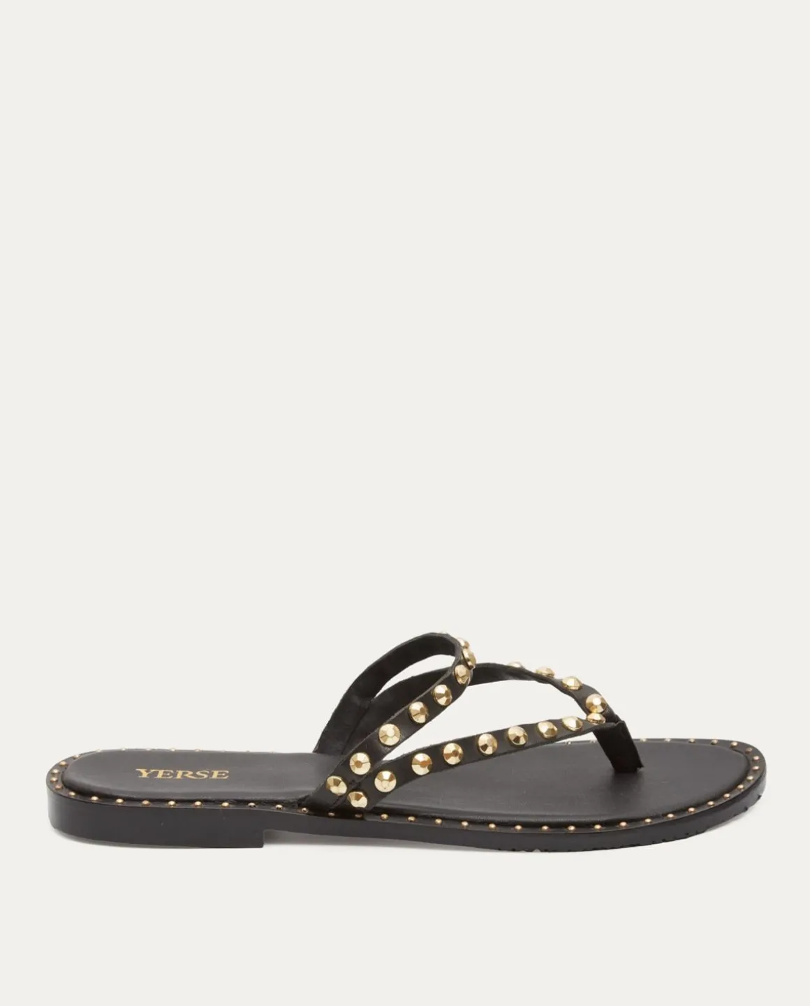YERSE Shoes^Sandalia Tachuelas Negro