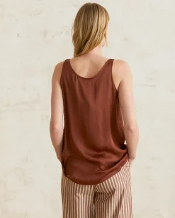 YERSE Shirts And Blouses^Sateen Camisole Top Chocolate