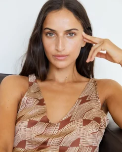 YERSE Shirts And Blouses^Sateen Camisole Top Chocolate