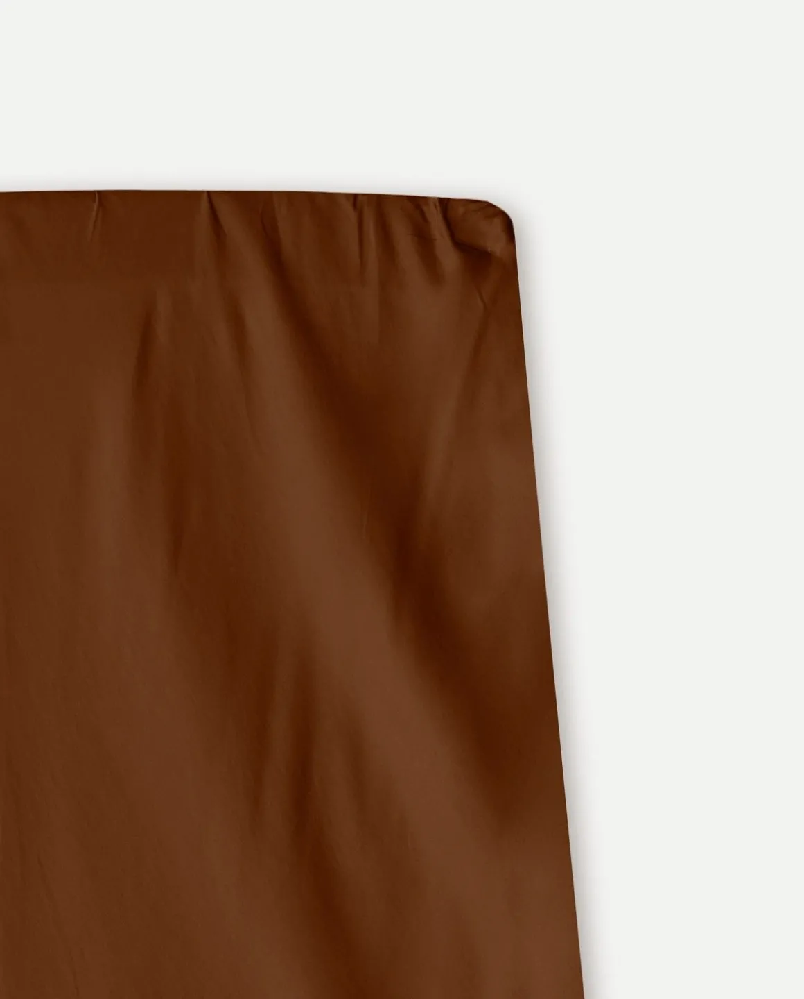 YERSE Skirts^Sateen Midi Skirt Chocolate