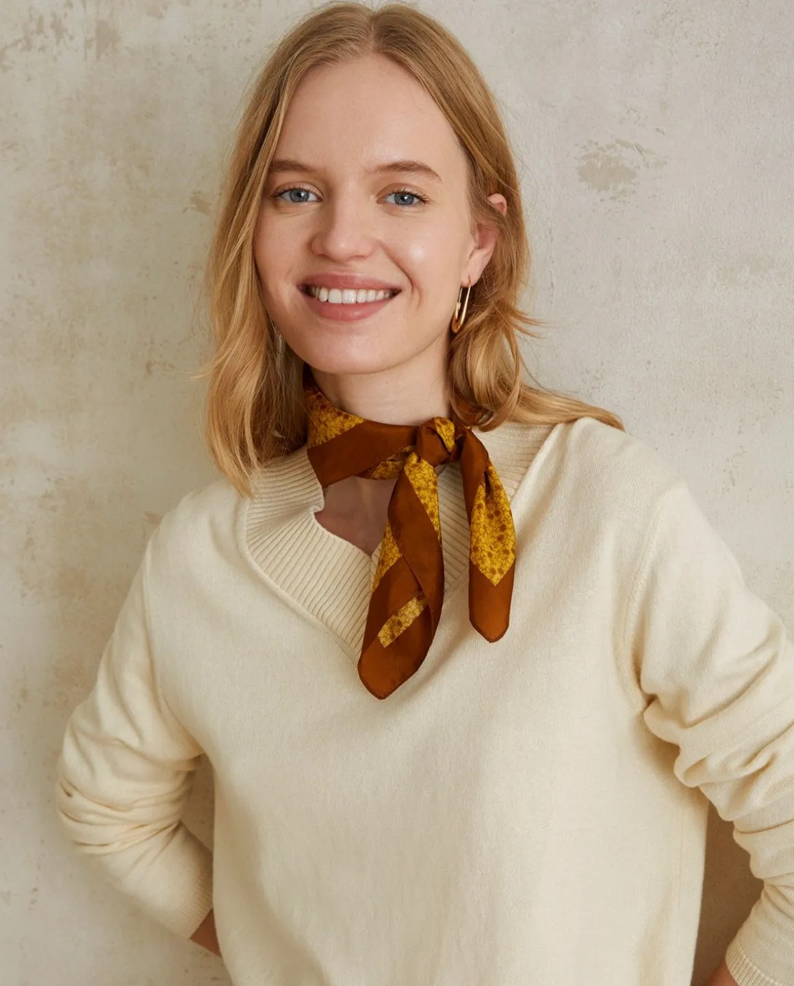 YERSE Scarves^Scarf 100% Silk Yellow
