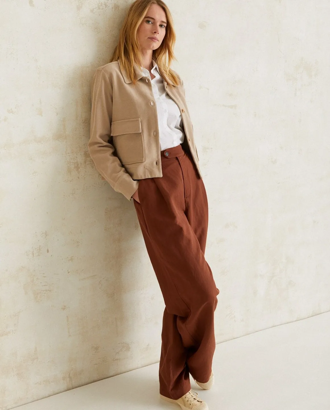 YERSE Jackets And Blazers^Short Cotton Jacket Beige