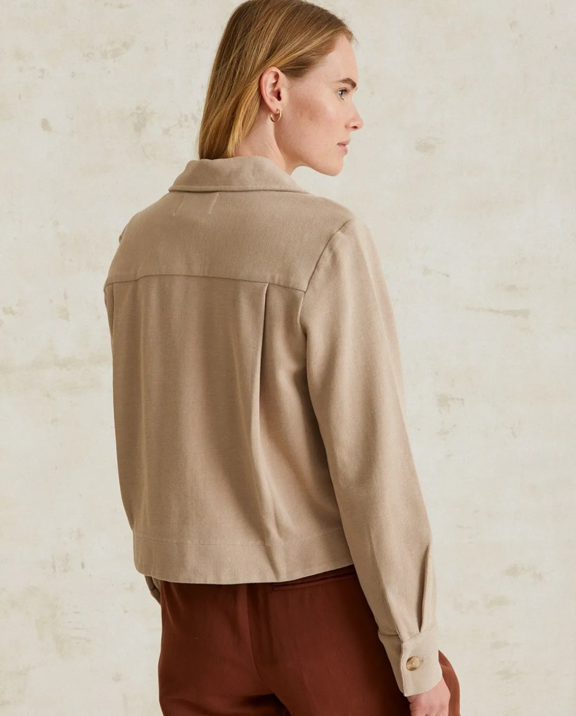YERSE Jackets And Blazers^Short Cotton Jacket Beige