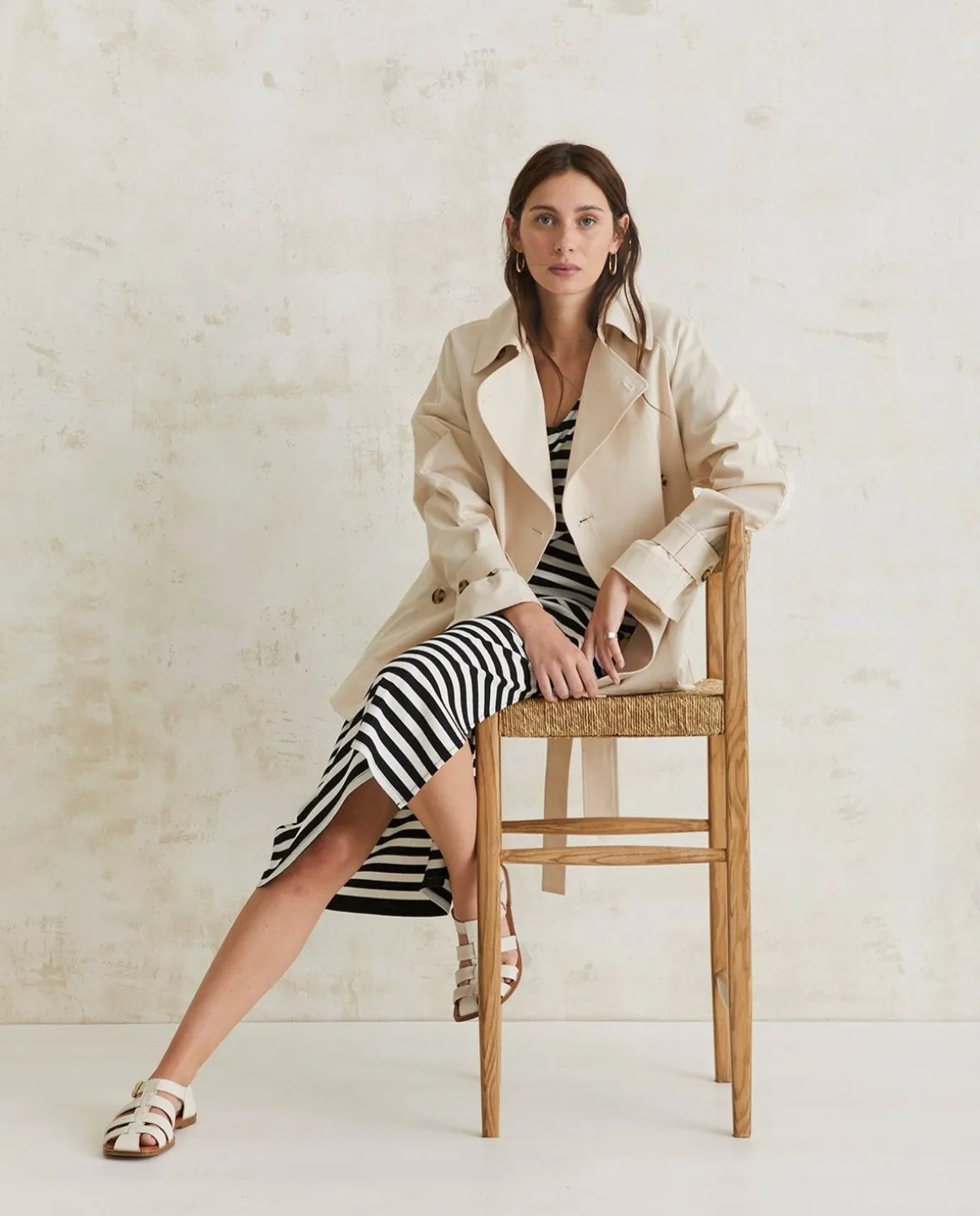 YERSE Jackets And Blazers^Short Cotton Raincoat Natural