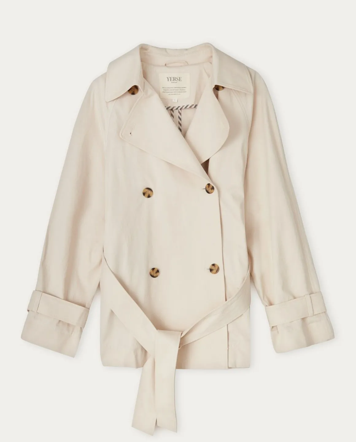 YERSE Jackets And Blazers^Short Cotton Raincoat Natural