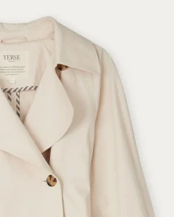 YERSE Jackets And Blazers^Short Cotton Raincoat Natural