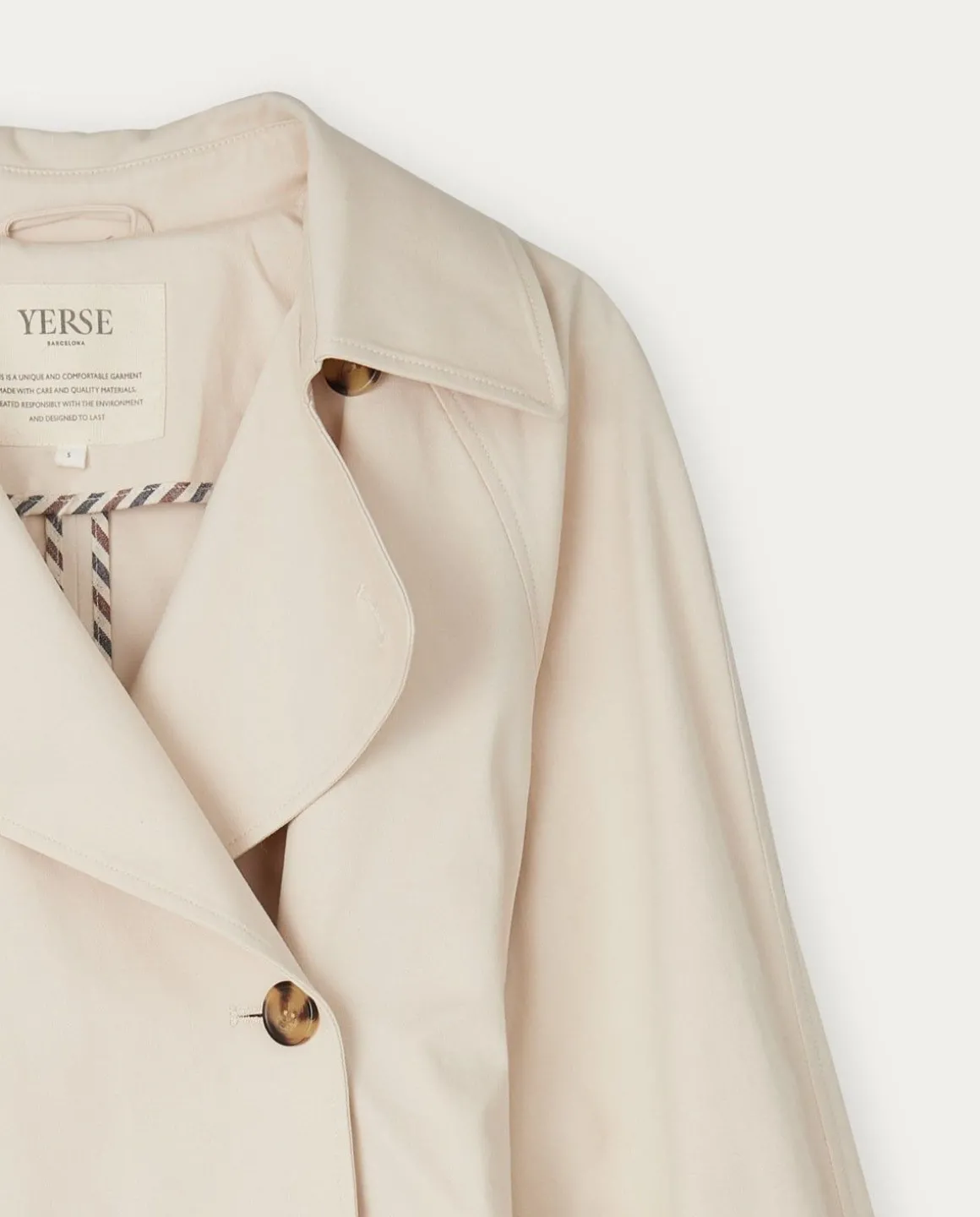 YERSE Jackets And Blazers^Short Cotton Raincoat Natural