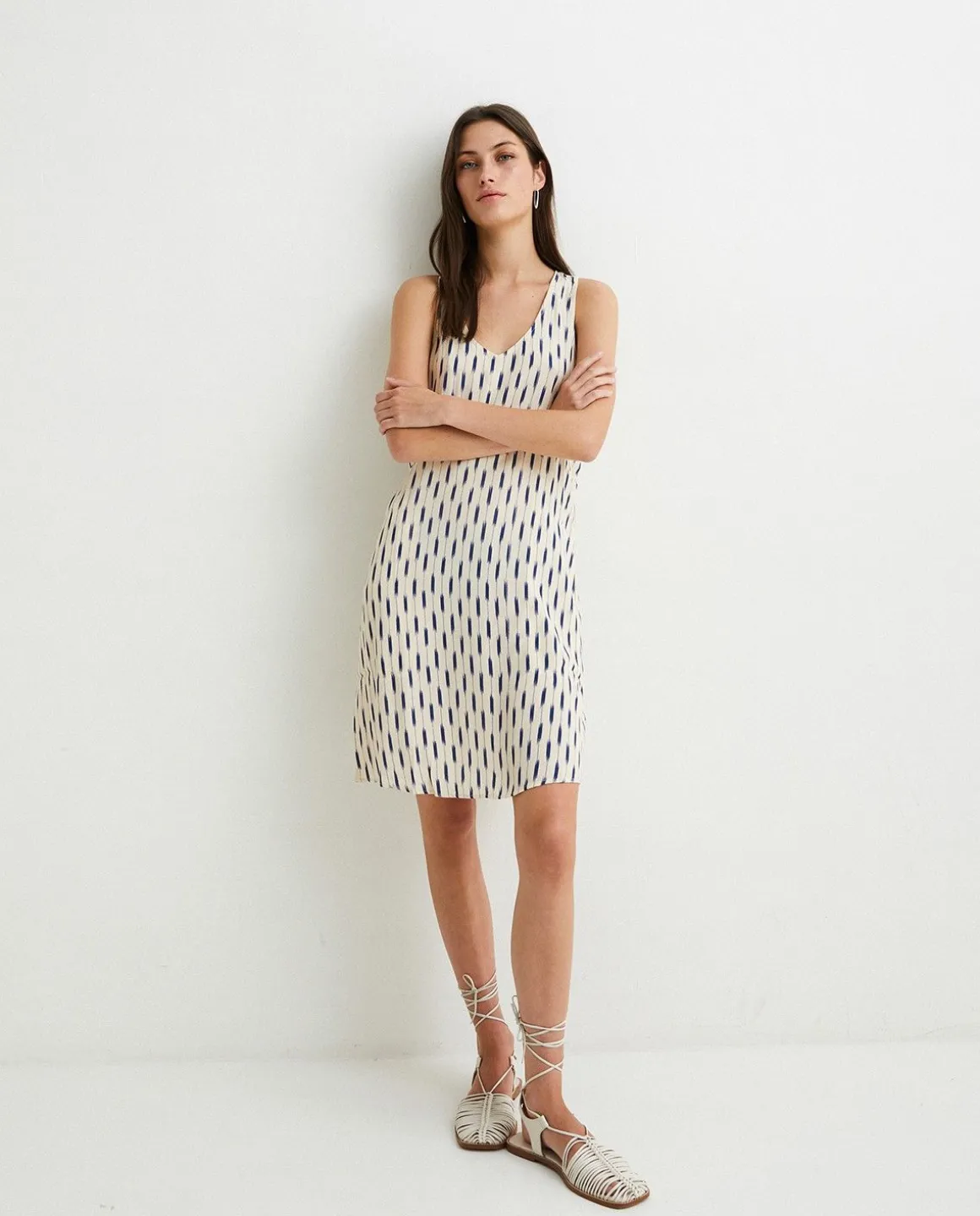 YERSE Dresses And Jumpsuits^Short Flowy Dress Ecru