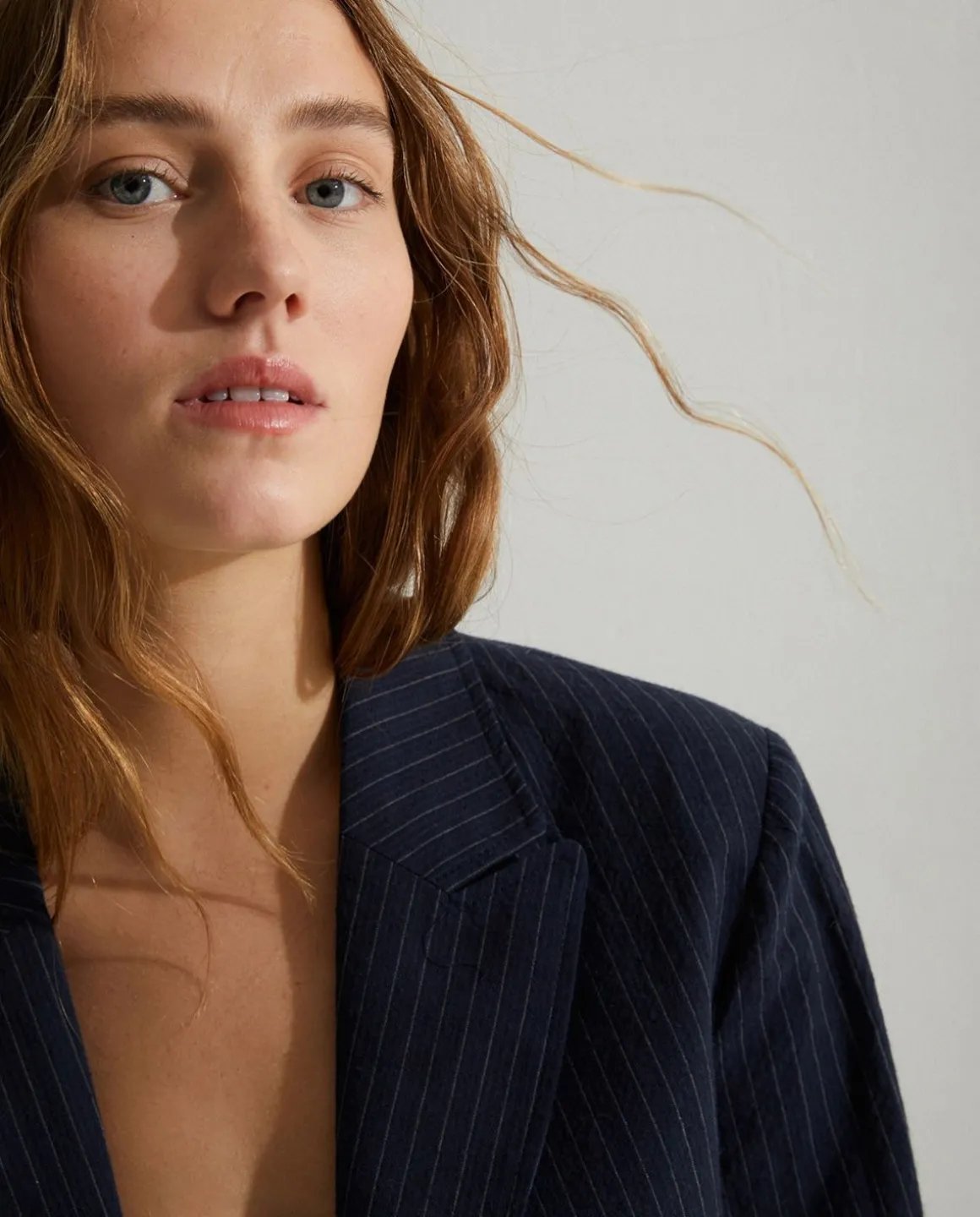 YERSE Jackets And Blazers^Short Pinstripe Sport Coat Navy