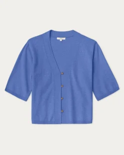 YERSE Sweaters & Cardigans^Short-Sleeve Cardigan Blue