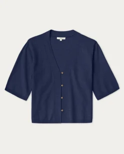 YERSE Sweaters & Cardigans^Short-Sleeve Cardigan Navy