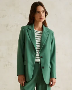 YERSE Jackets And Blazers^Shoulder Pads Blazer Green