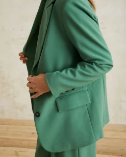 YERSE Jackets And Blazers^Shoulder Pads Blazer Green