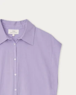 YERSE Shirts And Blouses^Sleeveless Cotton Shirt Purple