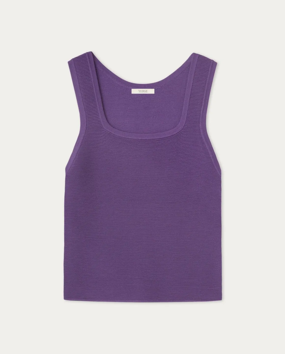 YERSE T- Shirts And Tops^Square-Neck Knit Top Purple