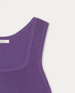 YERSE T- Shirts And Tops^Square-Neck Knit Top Purple