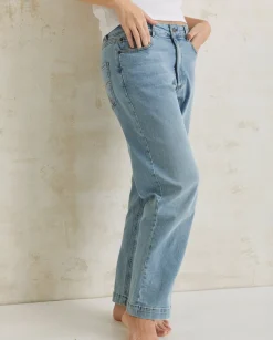 YERSE Trousers And Jeans^Straight Denim Trousers Blue