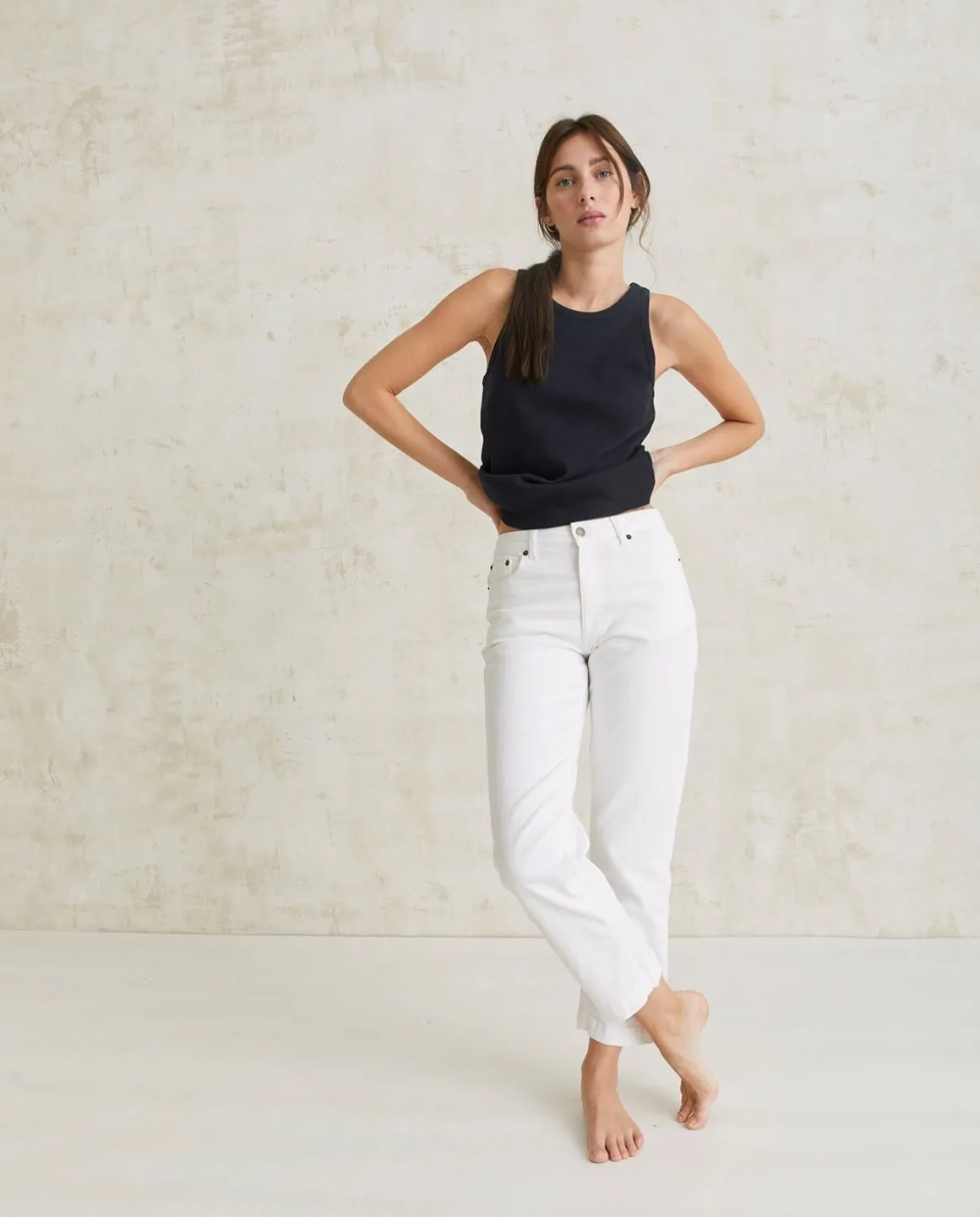 YERSE Trousers And Jeans^Straight Denim Trousers White