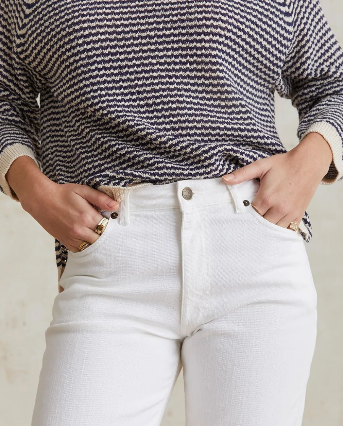 YERSE Trousers And Jeans^Straight Denim Trousers White