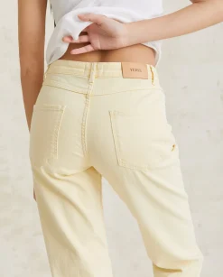 YERSE Trousers And Jeans^Straight Denim Trousers Yellow
