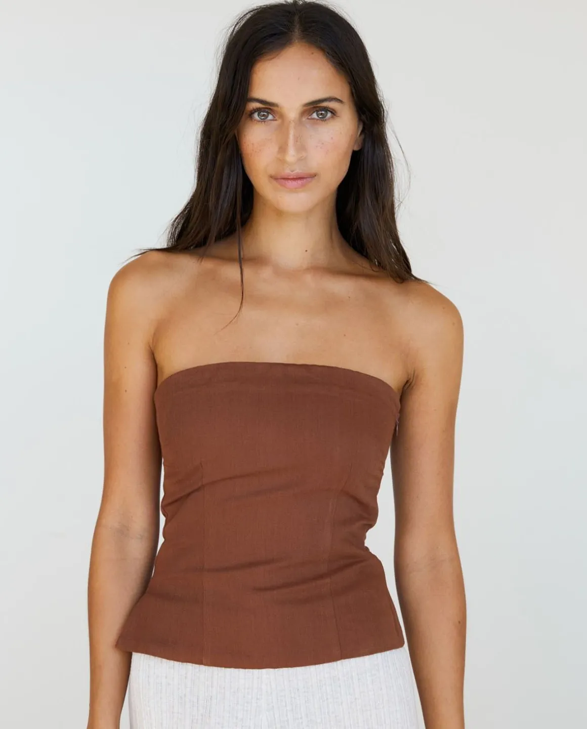 YERSE T- Shirts And Tops^Strapless Top Chocolate